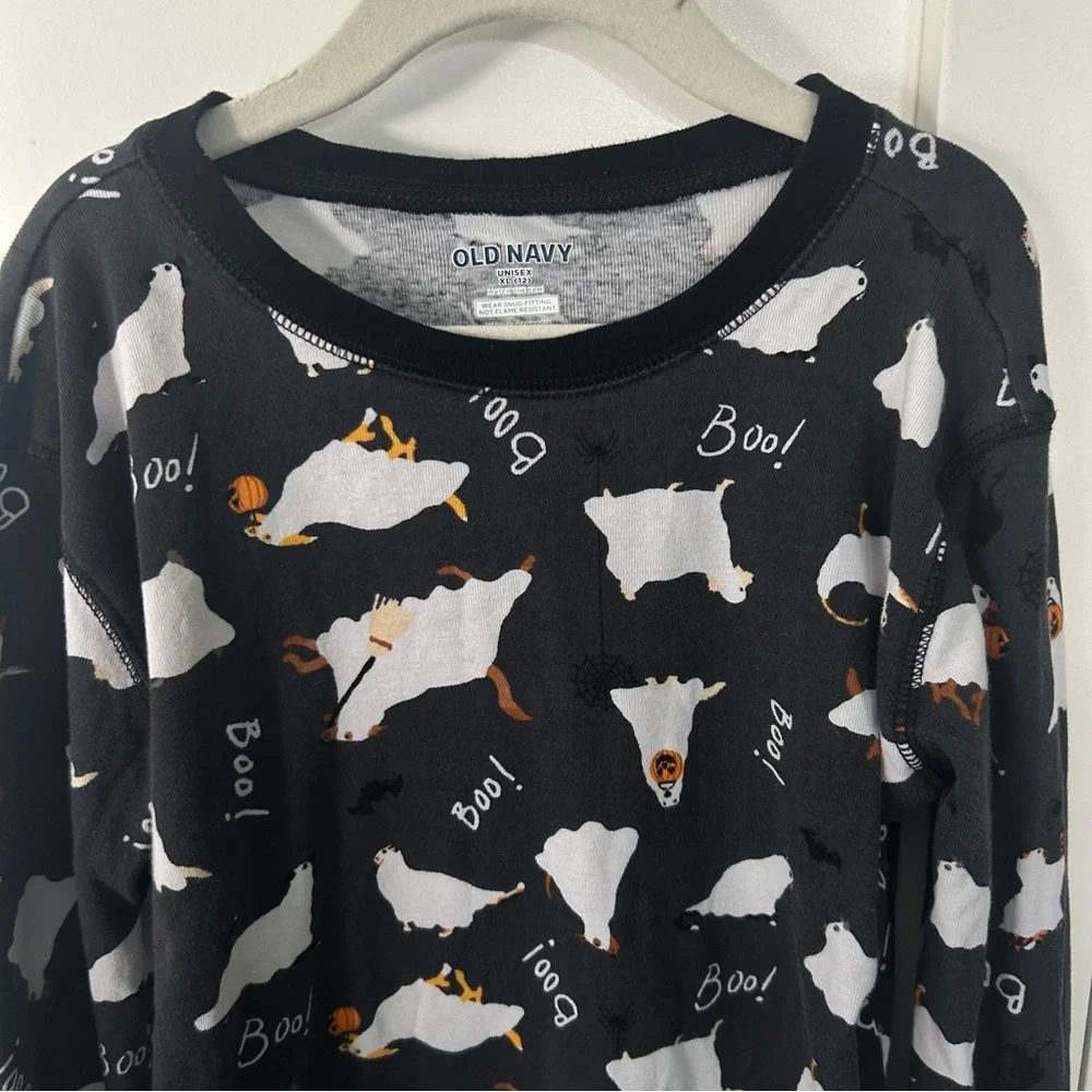 Old Navy‎ Kid's Halloween Dog Ghost Cotton Pajamas in Size XL